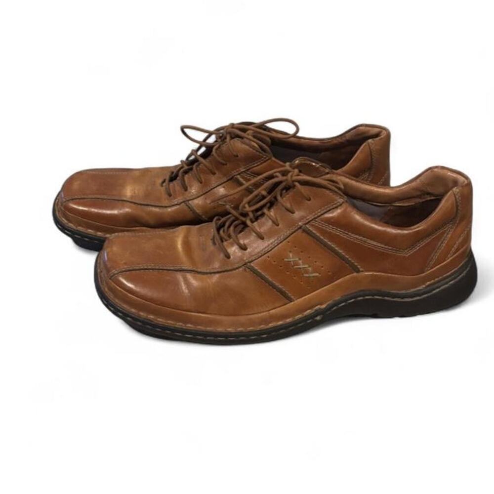Clarks Men's Brown Leather Casual Oxford Lace Up Comfort Shoes Size 11.5 M